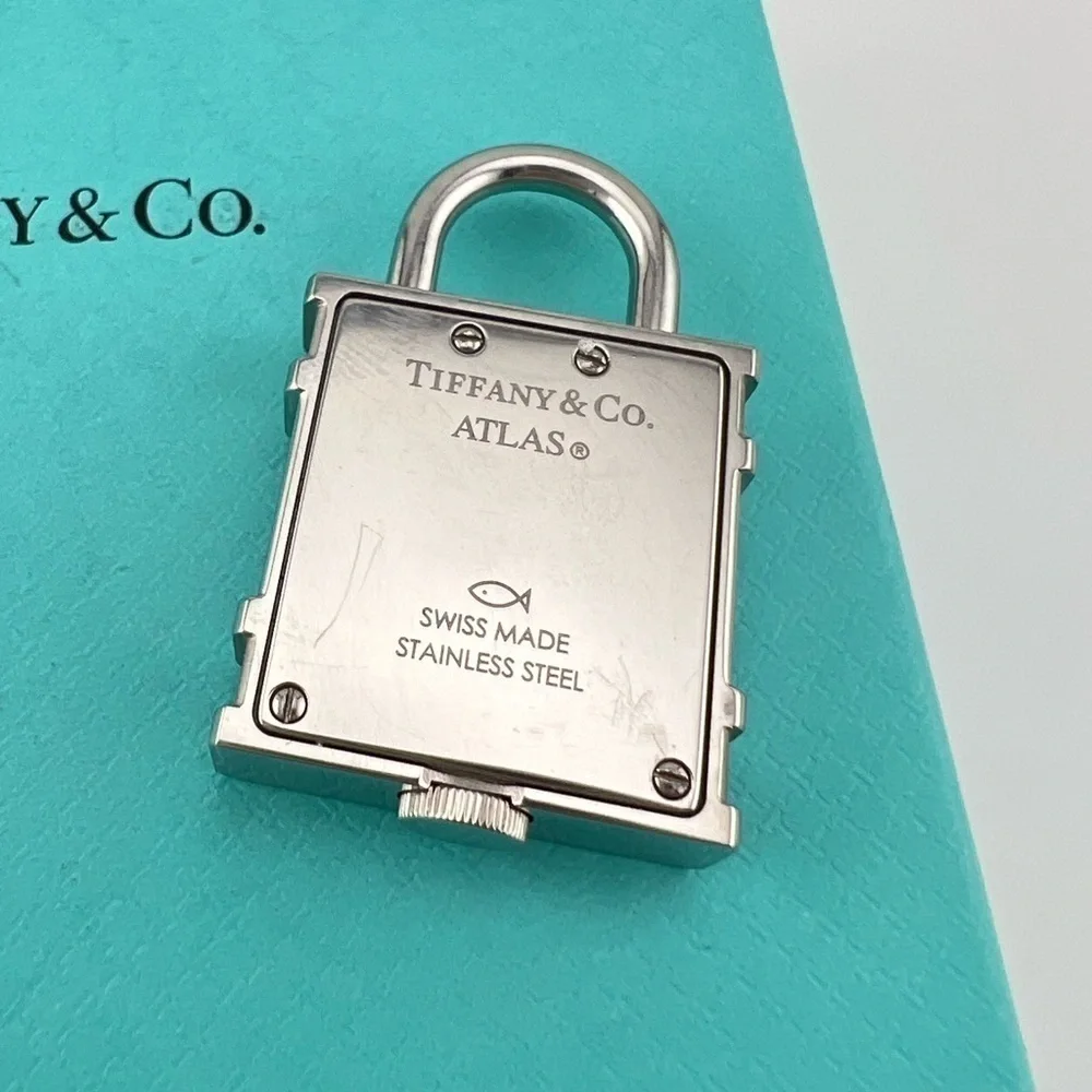 Tiffany & Co. Atlas Roman Numerals Lock Clock Watch Charm 🕰️